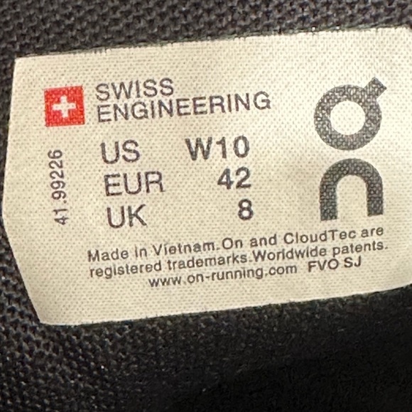 ON Cloudswift. Women's Size 10. Color Purple And Black. - Picture 9 of 10